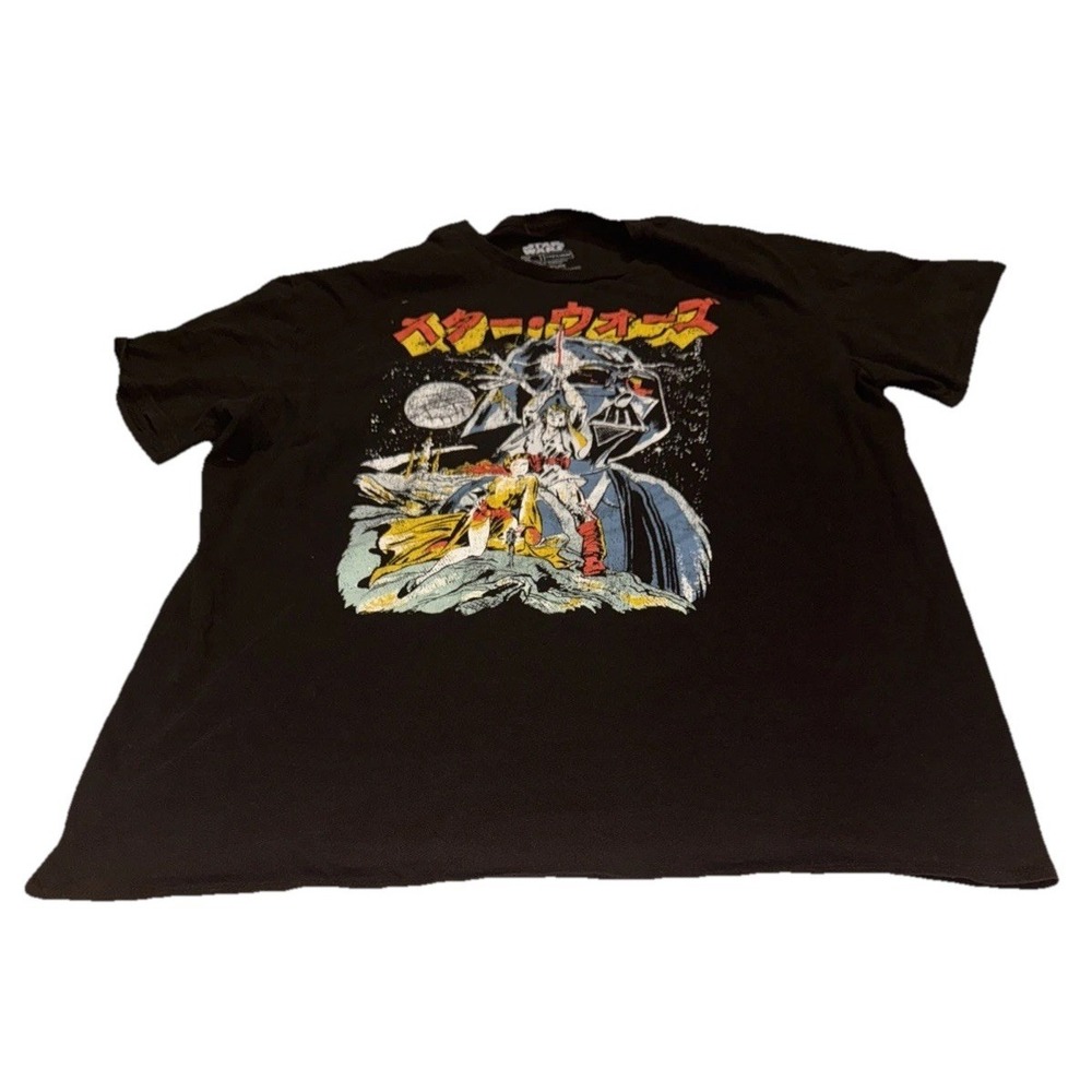 Star Wars Fifth-sun Kanji Poster Graphic T Shirt Black‎ Men's Size XL X-large